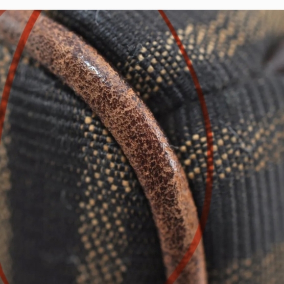 FENDI Vintage Zucca Hand Bag Canvas Leather Brown USED - LIVE SHOW Listing! - Picture 11 of 16